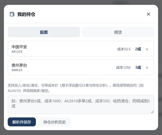 我的持仓：成本线盯盘与逐笔情景推演